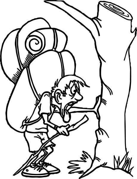 Турист раскраска