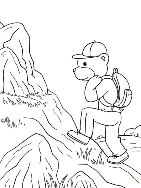 Раскраска поход в горы