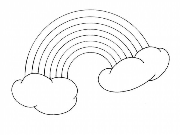Радуга раскраска для детей
