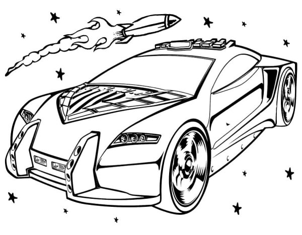 Раскраска машинка Хотилс