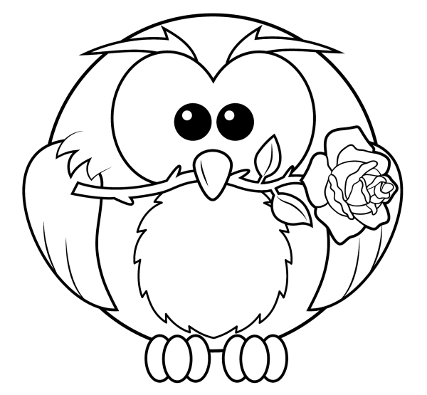 Раскраска Совенок
