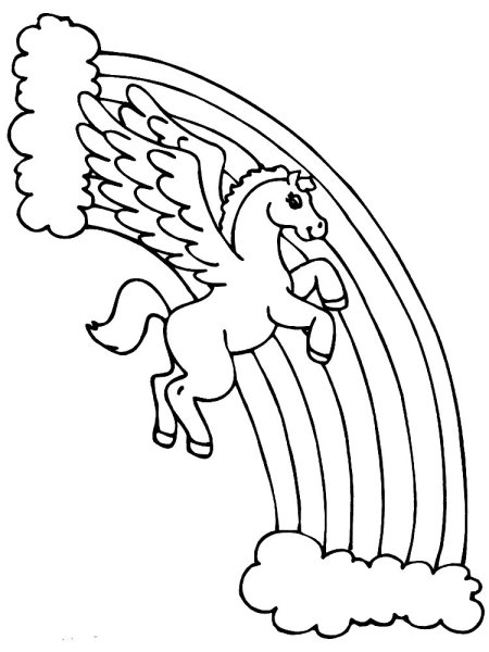 Пегас раскраска