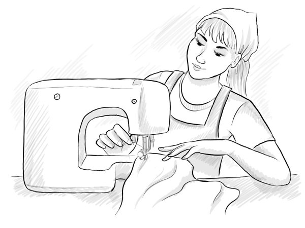 Швея раскраска для детей