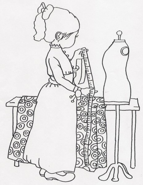 Раскраска профессии швея