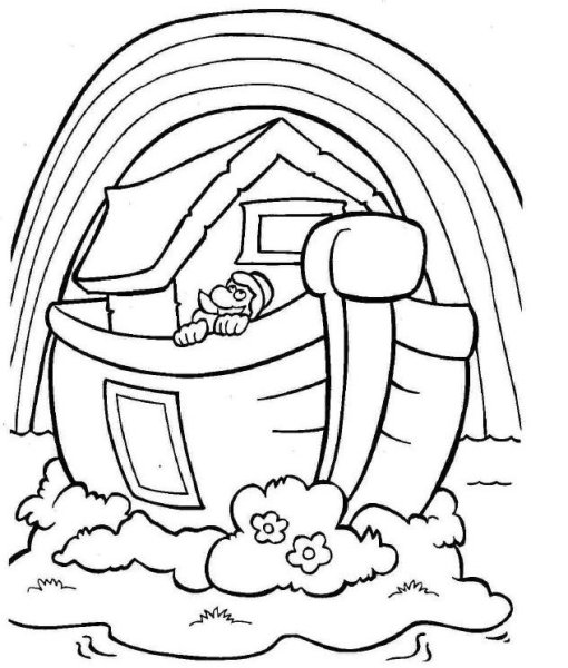Раскраска Ной и Ковчег