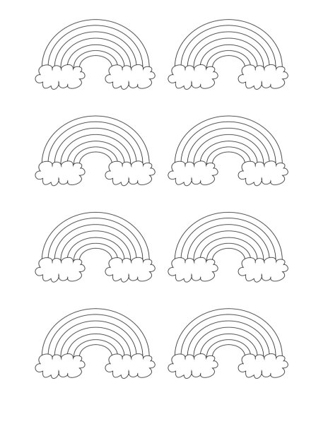 Трафарет маленькой радуги