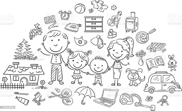 Семейный бюджет раскраска