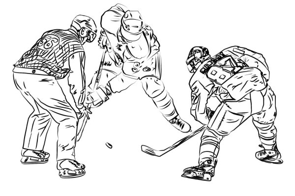 Раскраска хоккеист
