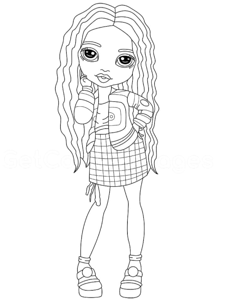 Раскраска Rainbow High