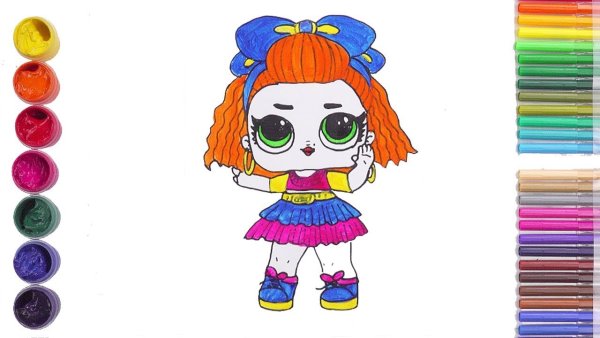 Радужная кукла рисунок