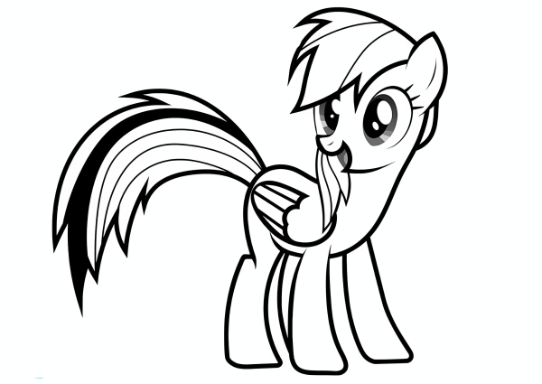 Рейнбоу Дэш раскраска