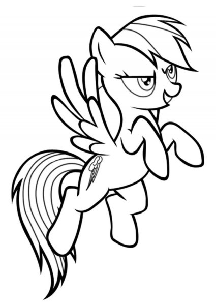My little Pony раскраска Радуга Дэш
