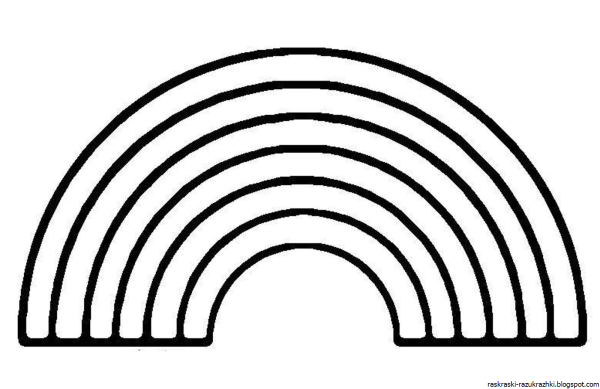 Радуга раскраска для детей