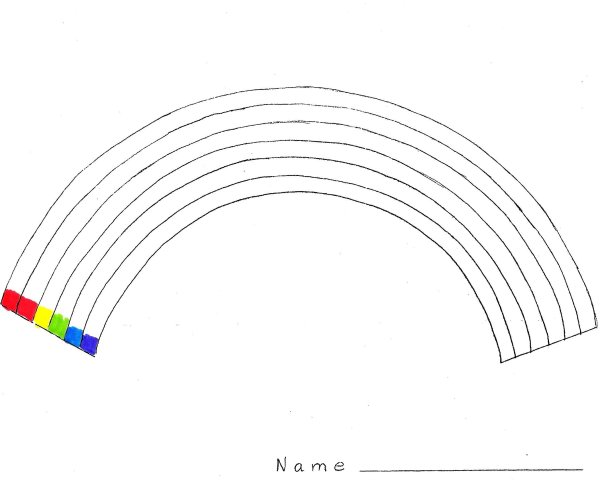 Радуга раскраска для детей