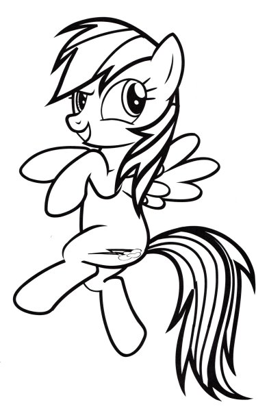 Раскраски для девочек пони Радуга Дэш