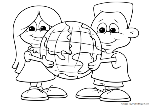 Раскраски мир на земле для детей