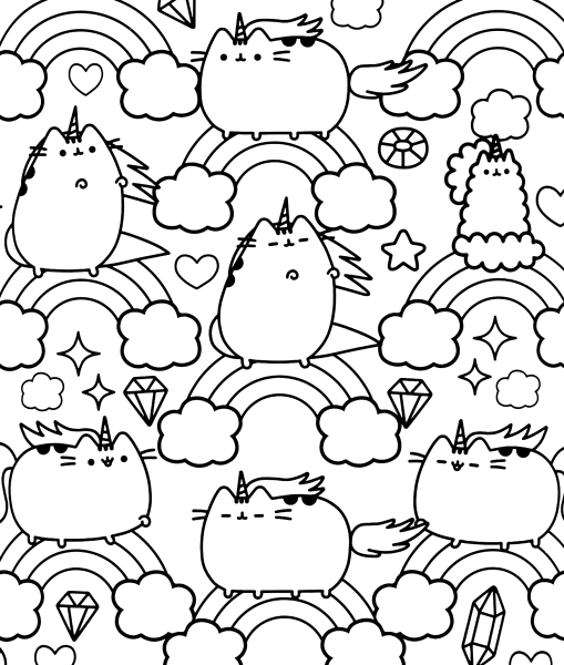 Пушин Кэт раскраска