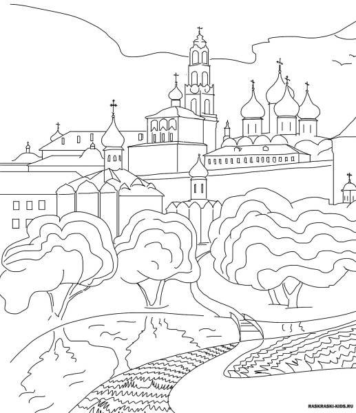 Раскраска Москва для детей