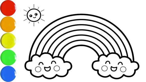 Радуга для раскрашивания