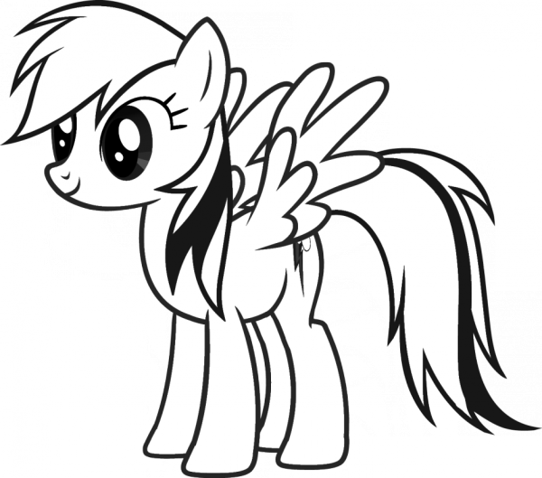 Радуга Дэш раскраска