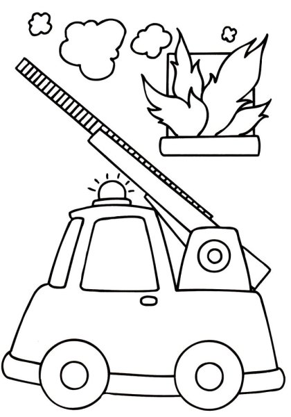 Пожарная безопасность раскраска для детей