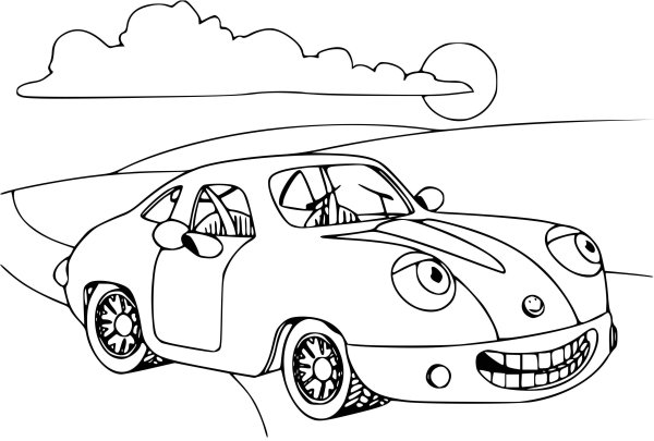 Машинка Вилли раскраска