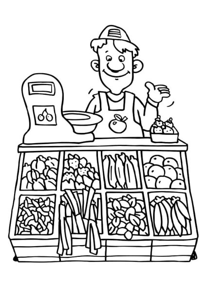 Профессии раскраски для детей