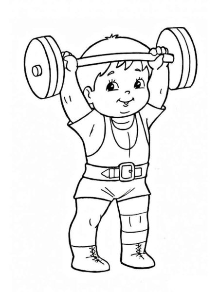 Раскраска спорт для детей