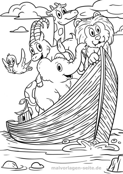 Ноев Ковчег рисунок карандашом