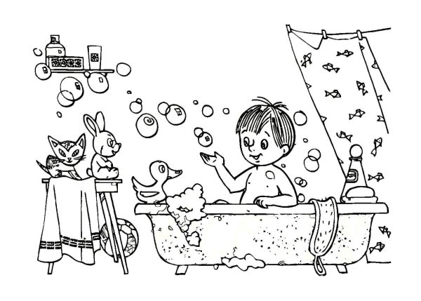 Раскраска здоровый образ жизни для детей