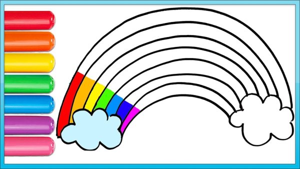 Цвета радуги раскраска для детей
