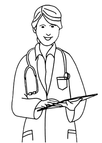 Раскраска врач