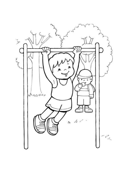 Раскраска здоровый образ жизни для детей