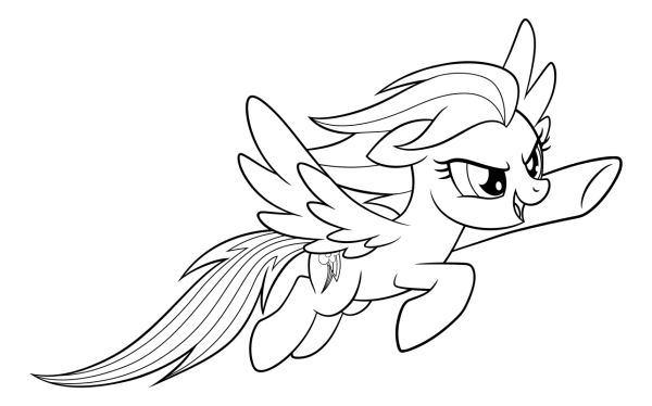My little Pony раскраска Радуга Дэш