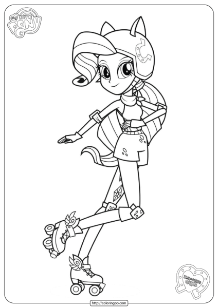 Раскраска Эквестрия герлз Рарити