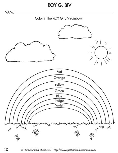Цвета радуги раскраска для детей