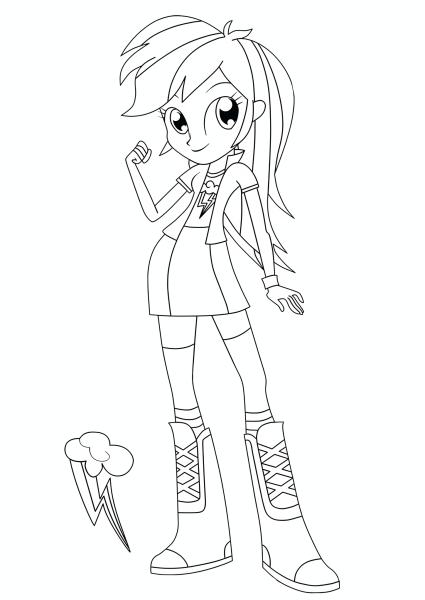 Раскраски Эквестрия герлз Радуга