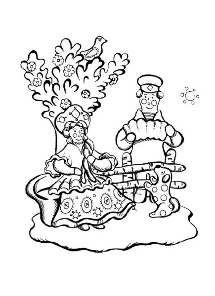 Народные промыслы раскраски для детей