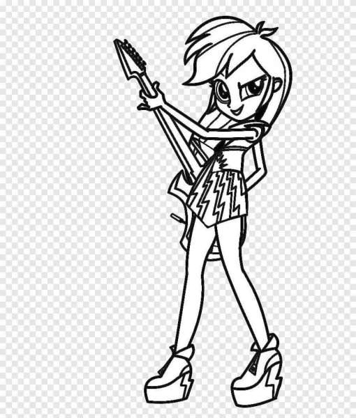 Раскраска Радуга Дэш из Эквестрии