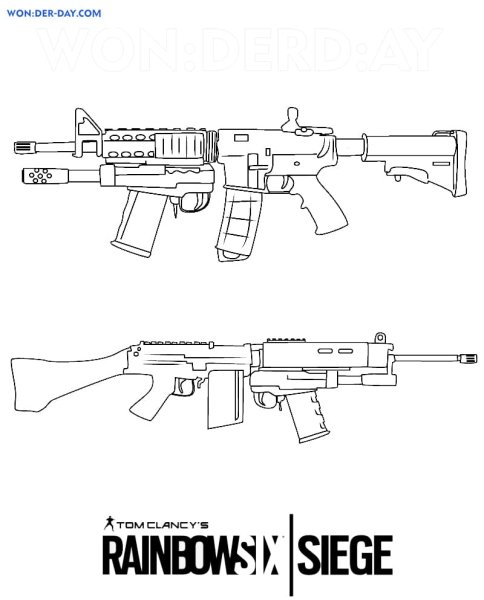 Раскраска слон Rainbow Six Siege