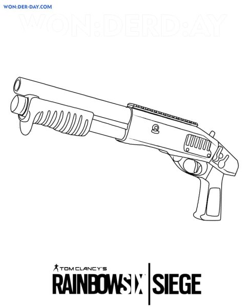Универсальные раскраски на оружия Rainbow Six