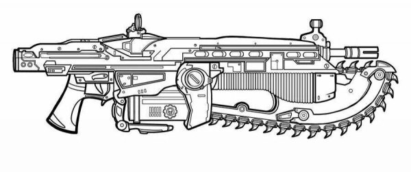 Раскраска пулемет
