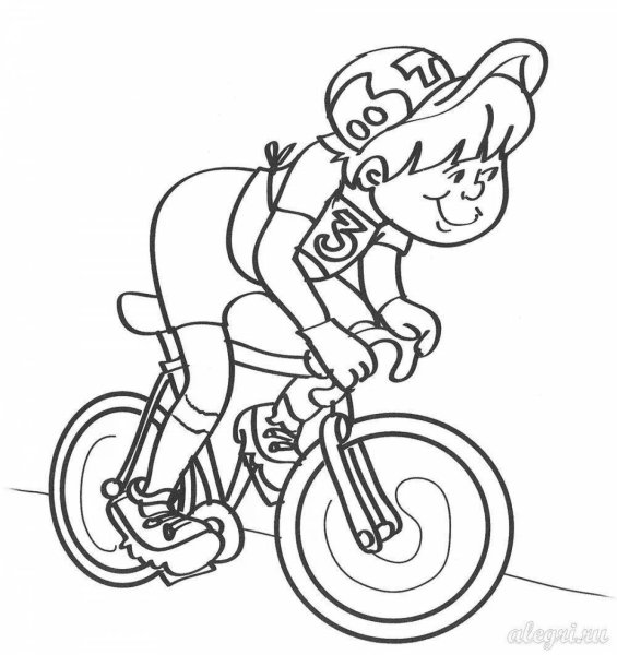 Раскраска спорт для детей 3-4 лет