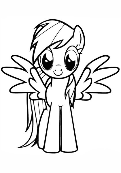 Рейнбоу Дэш раскраска