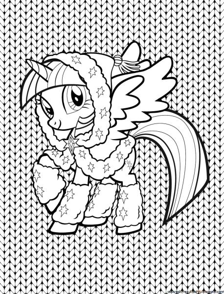 Раскраска. Пони