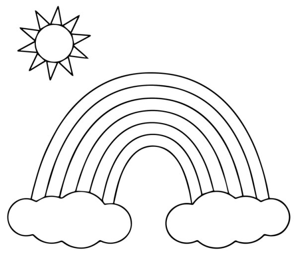 Радуга раскраска для детей для занятий английскому языку 2 класс