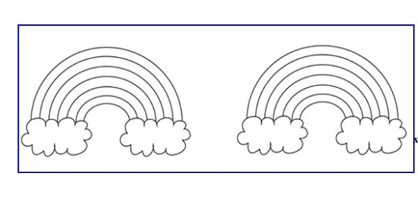 Рисование двумя руками Радуга