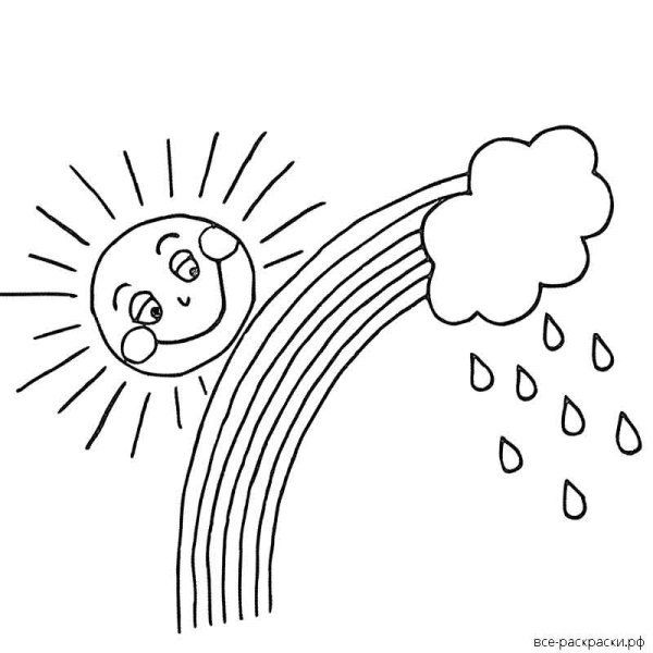 Жара красивая раскраска для детей