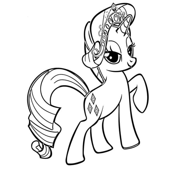 Раскраска пони Рарити