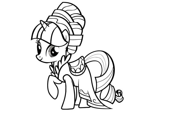 Раскраска мой маленький пони Рарити